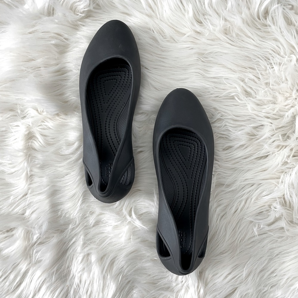 {Crocs} Black Women’s Slip On Flats
